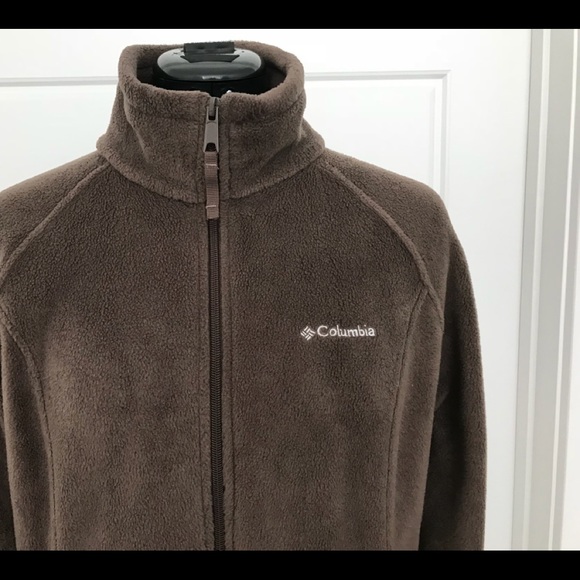 Columbia Light Weight Brown Fleece Sz L - Picture 2 of 5